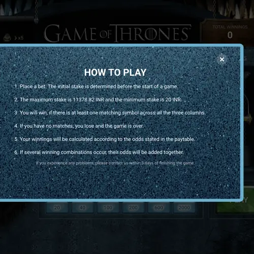 Game Of Thrones Slot